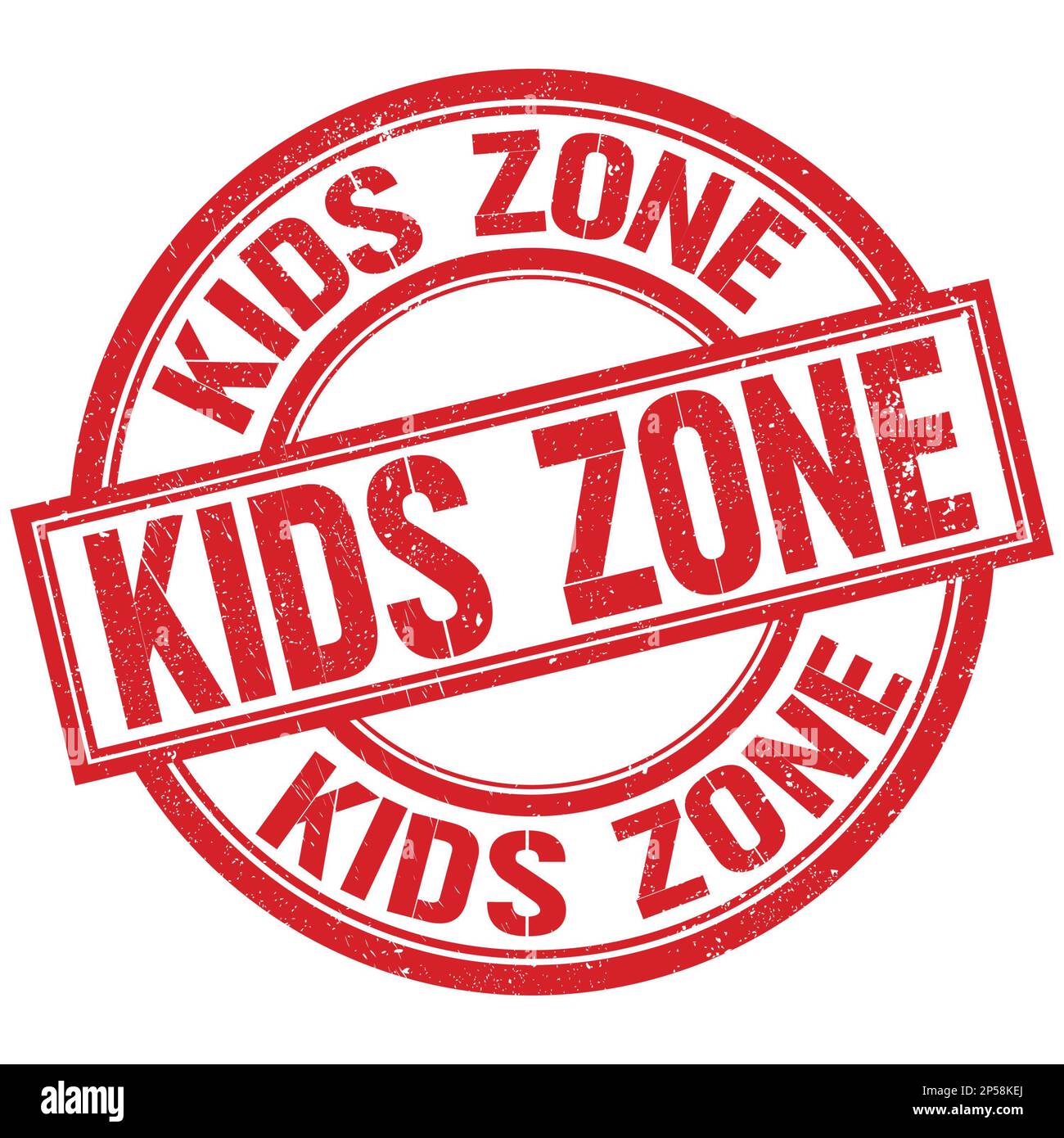 Kid Study Zone Sign KIDS ZONE text written word on red round stamp sign Stock Photo - Alamy