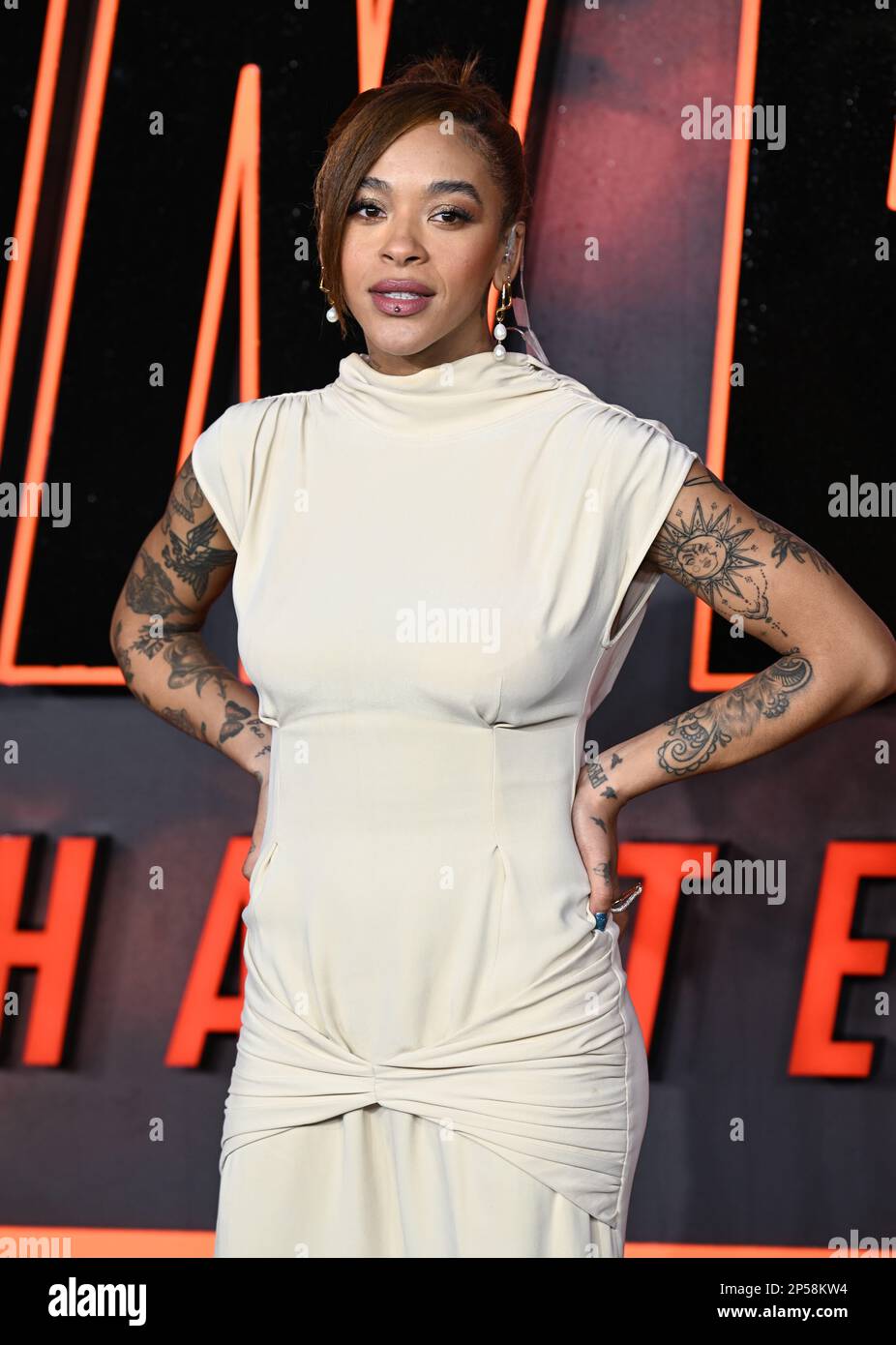 March 6th, 2023, London, UK. Yinka Bokinni arriving at the John Wick