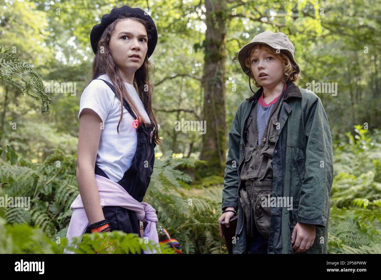 COCAINE BEAR, from left: Brooklynn Prince, Christian Convery, 2023. ph ...