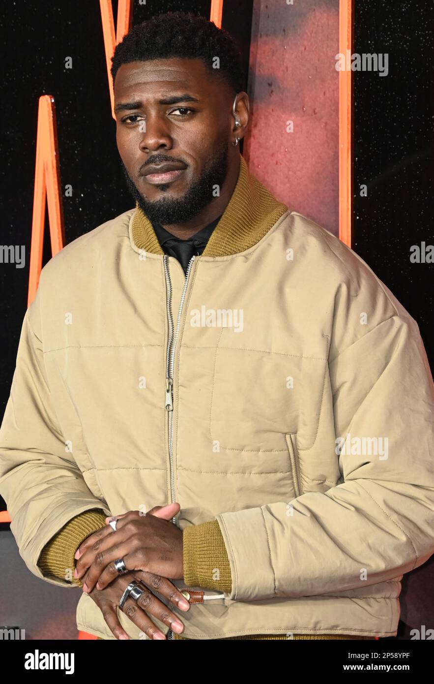 London, UK. 06/03/2023, Tega Alexander attends the UK gala screening of 'John Wick: Chapter 4 at Cineworld Leicester Square, London, UK. Photo date: 6th March 2023. UK gala screening of 'John Wick: Chapter 4 at Cineworld Leicester Square, London, UK. Photo date: 6th March 2023. attends the UK gala screening of 'John Wick: Chapter 4 at Cineworld Leicester Square, London, UK. Photo date: 6th March 2023. Stock Photo
