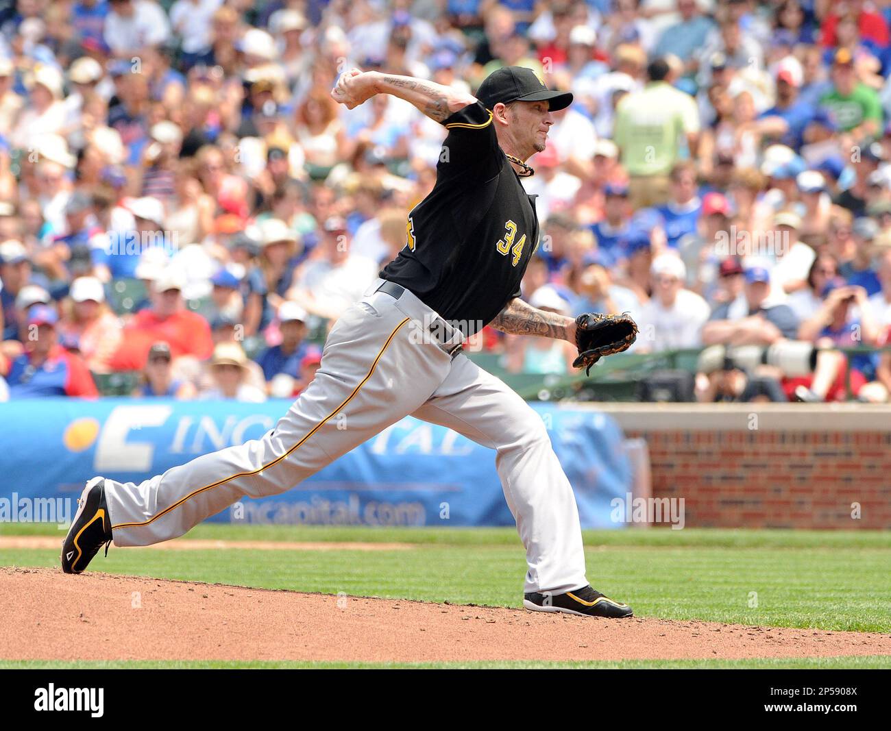Pittsburgh Pirates AJ (34) during a game against the Chicago