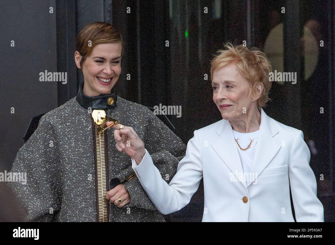 Sarah Paulson and Holland Taylor attending the Louis Vuitton Womenswear