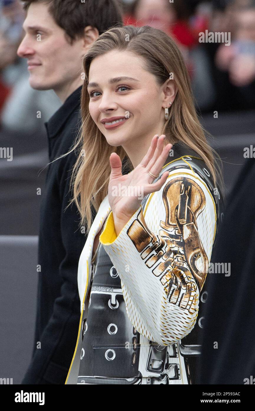 Paris, France. 06th Mar, 2023. Chloe Grace Moretz arriving at Louis Vuitton  show during Fashion Week in Paris, France on March 6, 2023. Photo by Julien  Reynaud/APS-Medias/ABACAPRESS.COM Credit: Abaca Press/Alamy Live News