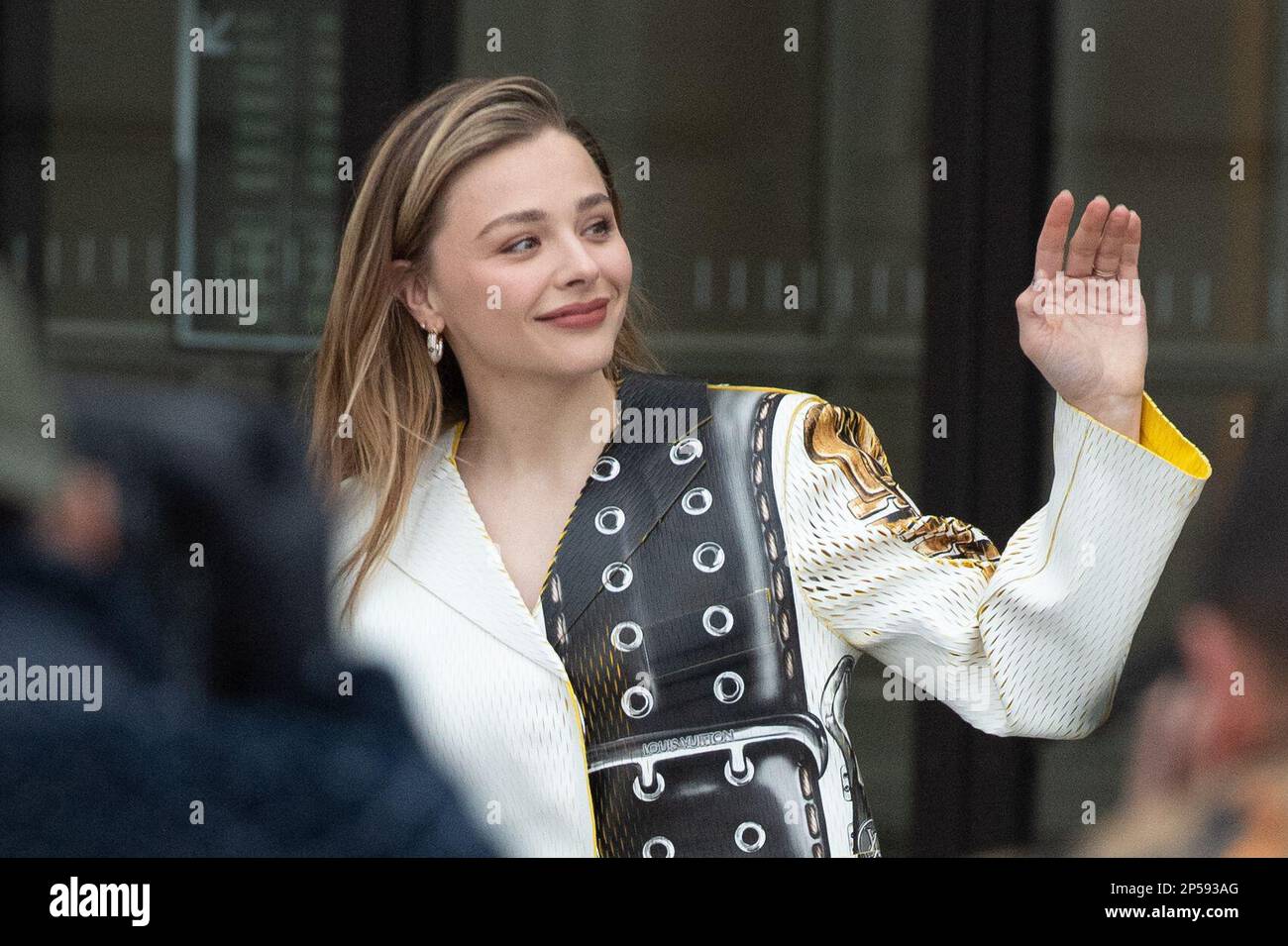 Street style, Chloe Grace Moretz arriving at Louis Vuitton Fall-Winter  2022-2023 show, held at Musee d Orsay, Paris, France, on March 7th, 2022.  Photo by Marie-Paola Bertrand-Hillion/ABACAPRESS.COM Stock Photo - Alamy