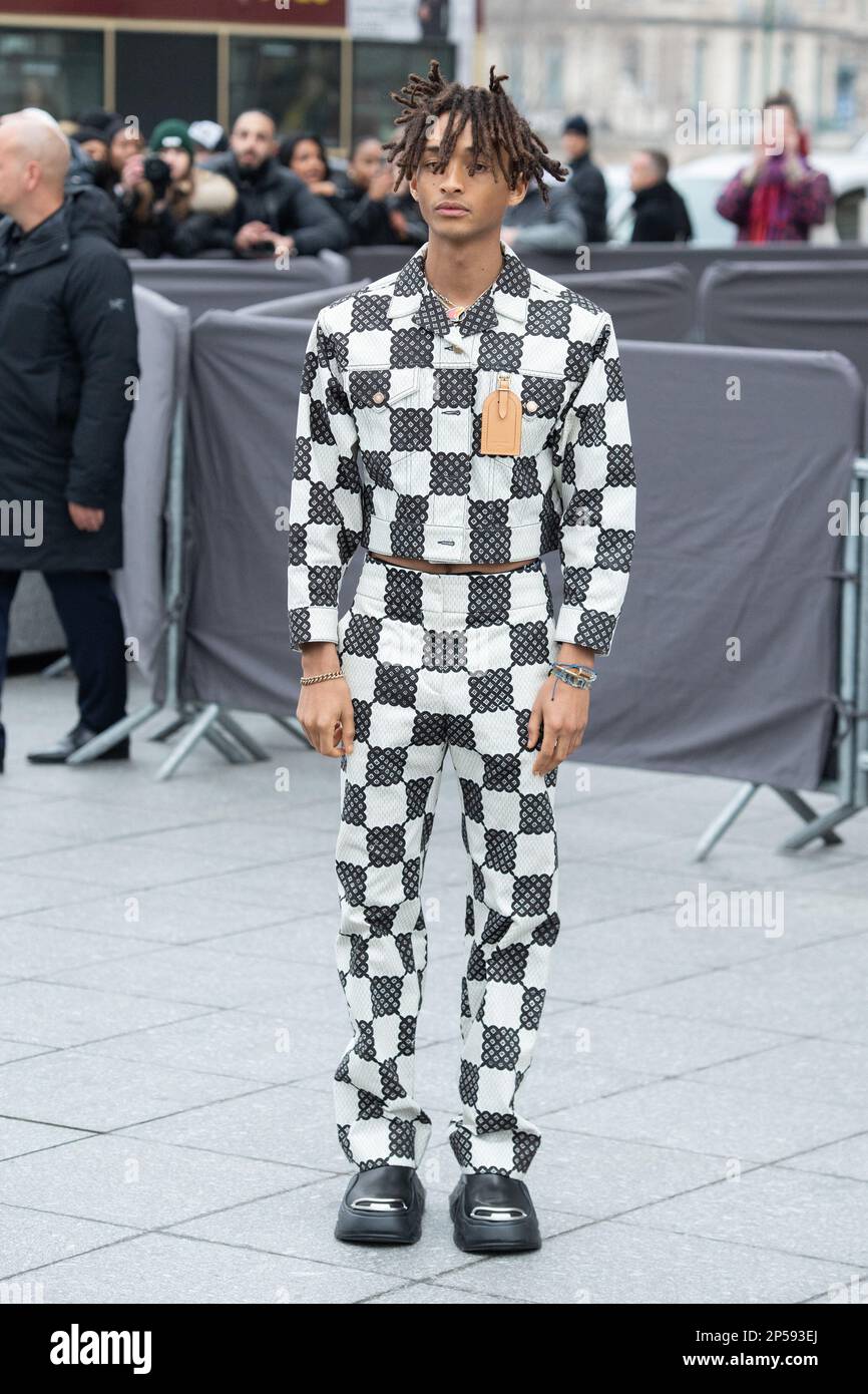 Paris, France. 06th Mar, 2023. Jaden Smith attending the Louis Vuitton  Womenswear Fall Winter 2023-2024 show as part of Paris Fashion Week in  Paris, France on March 06, 2023. Photo by Aurore