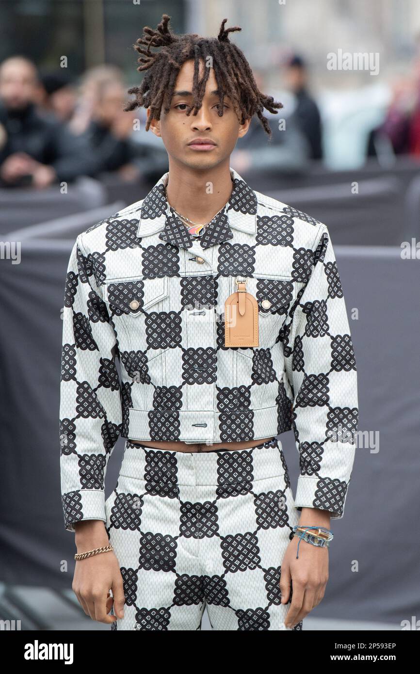 Paris, France. 06th Mar, 2023. Jaden Smith attending the Louis Vuitton  Womenswear Fall Winter 2023-2024 show as part of Paris Fashion Week in  Paris, France on March 06, 2023. Photo by Aurore