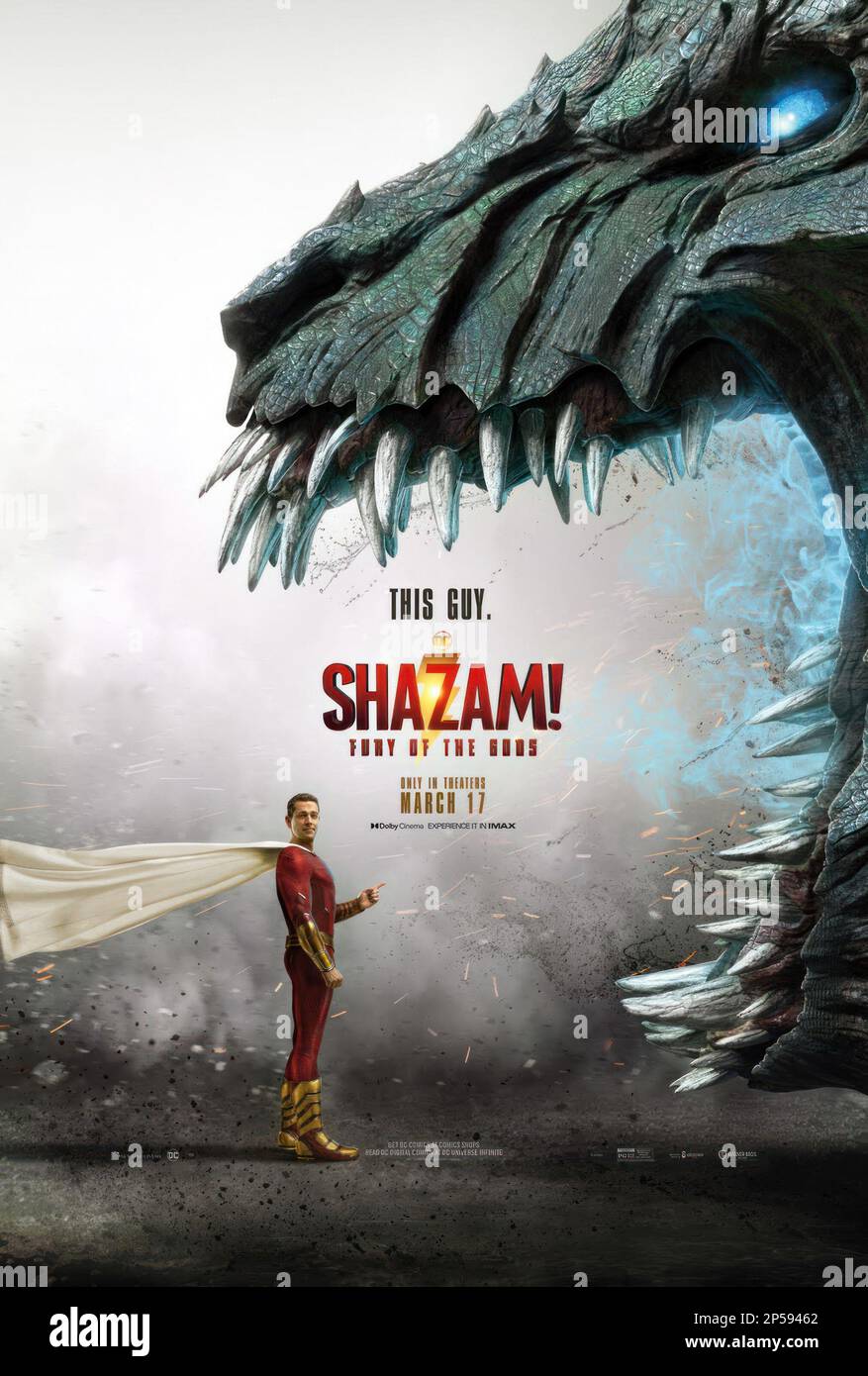SHAZAM! FURY OF THE GODS, (aka SHAZAM 2), US advance poster, Zachary Levi  as Shazam, 2023. © Warner Bros. / Courtesy Everett Collection Stock Photo -  Alamy