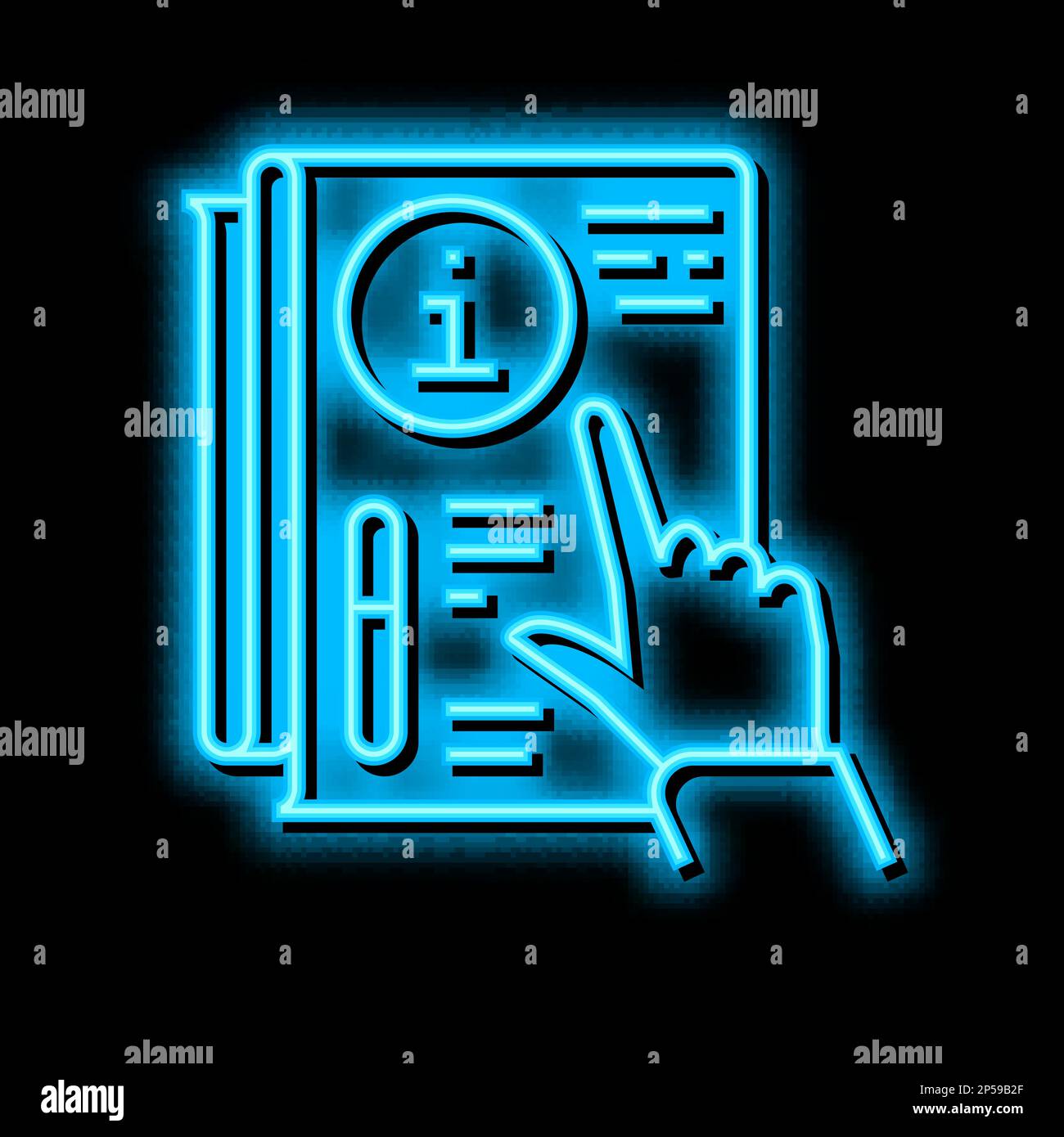 guide information neon glow icon illustration Stock Vector Image & Art ...