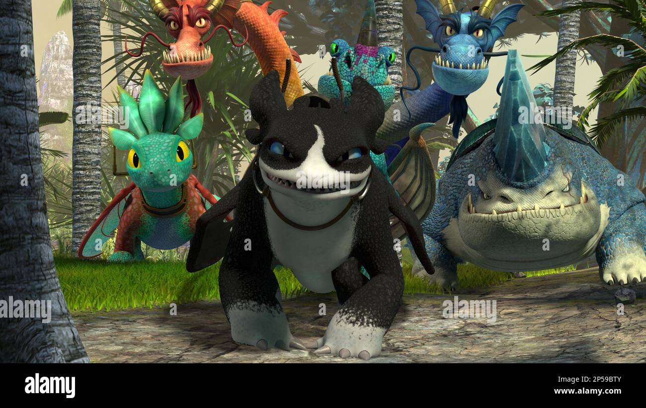 DRAGONS: THE NINE REALMS, from left: Feathers, Thunder