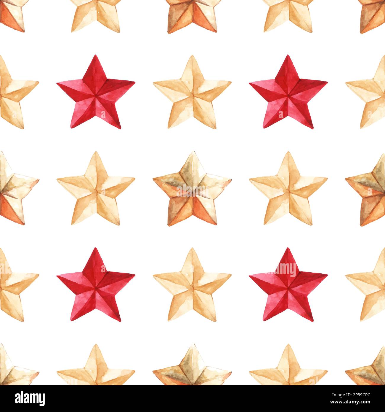 Star medal military vector seamless pattern texture background. Stock Vector