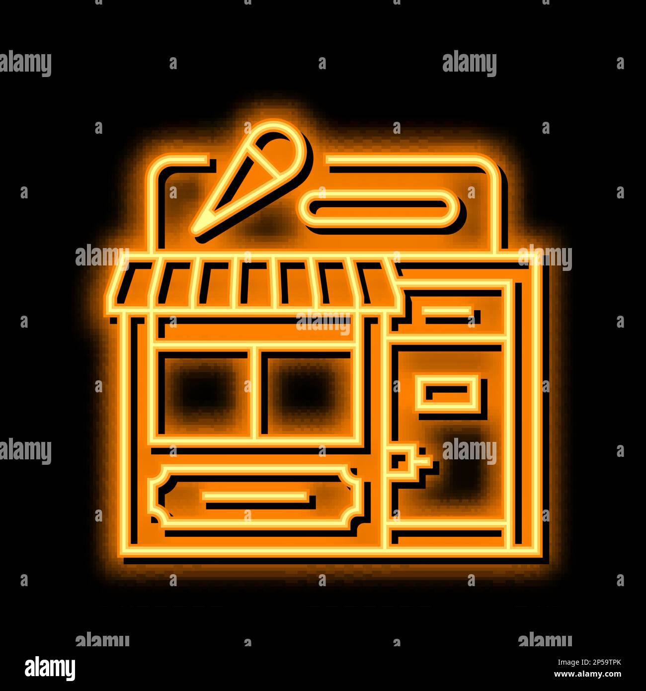 shop ice cream neon glow icon illustration Stock Vector Image & Art - Alamy
