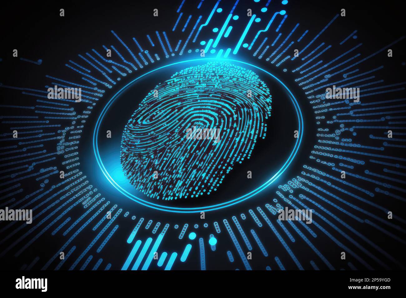 Fingerprint Scanning Technology Concept Illustration Stock Photo Alamy