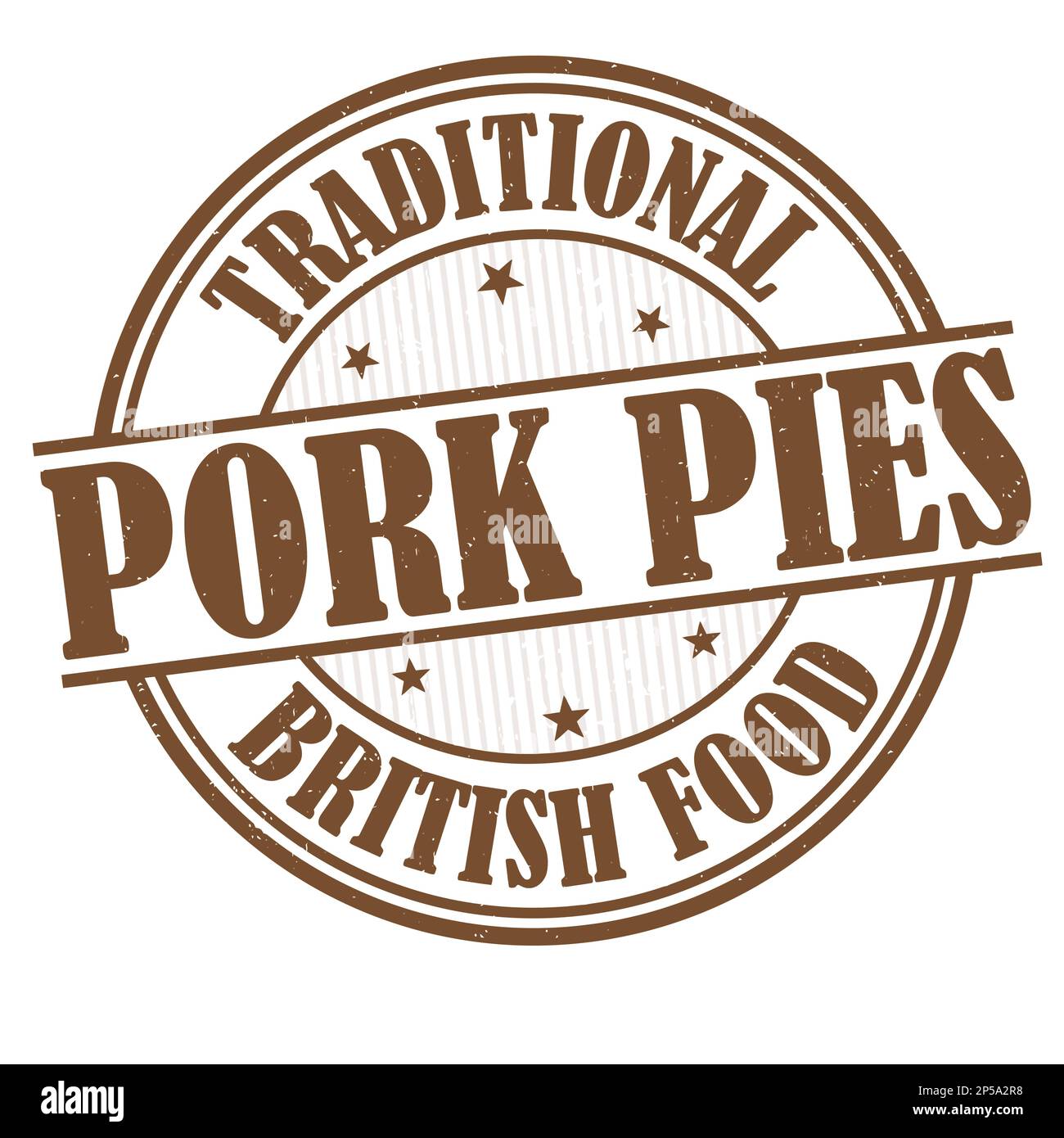 Pork pies grunge rubber stamp on white background, vector illustration