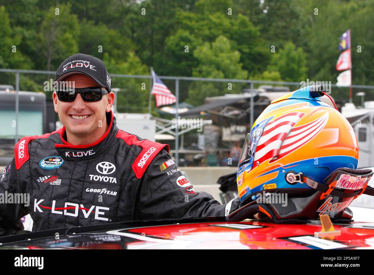 Michael McDowell during qualifying for the NASCAR Nationwide Series Johnsonville Sausage 200