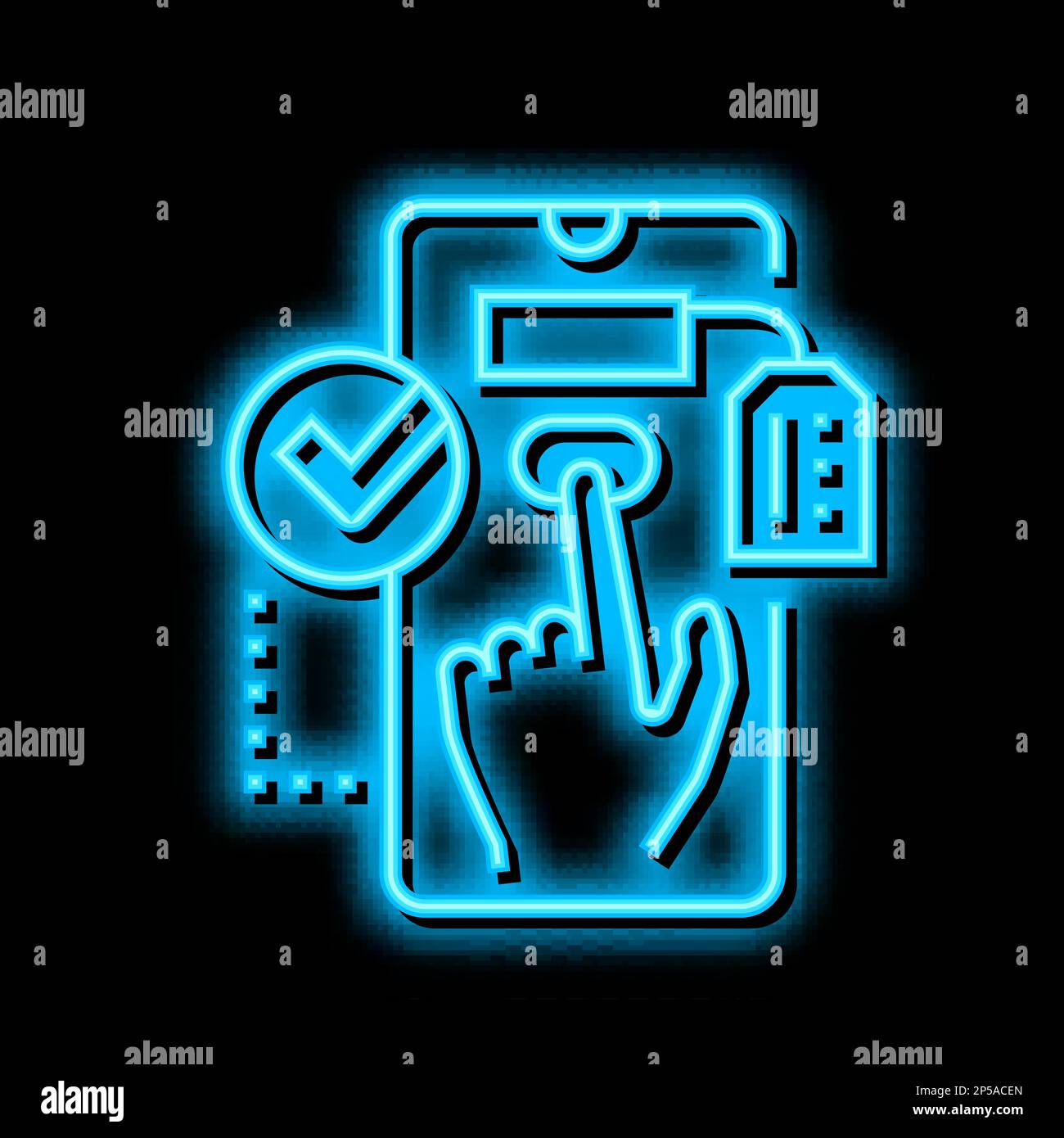 choosing product neon glow icon illustration Stock Vector Image & Art ...