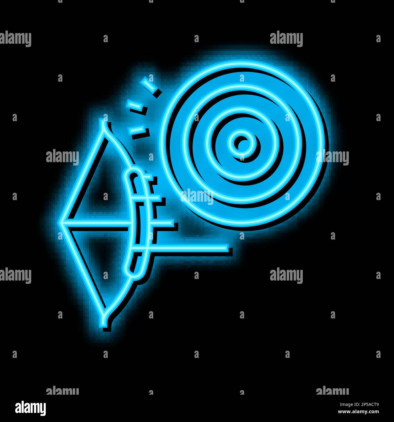 archery sport neon glow icon illustration Stock Vector Image & Art - Alamy