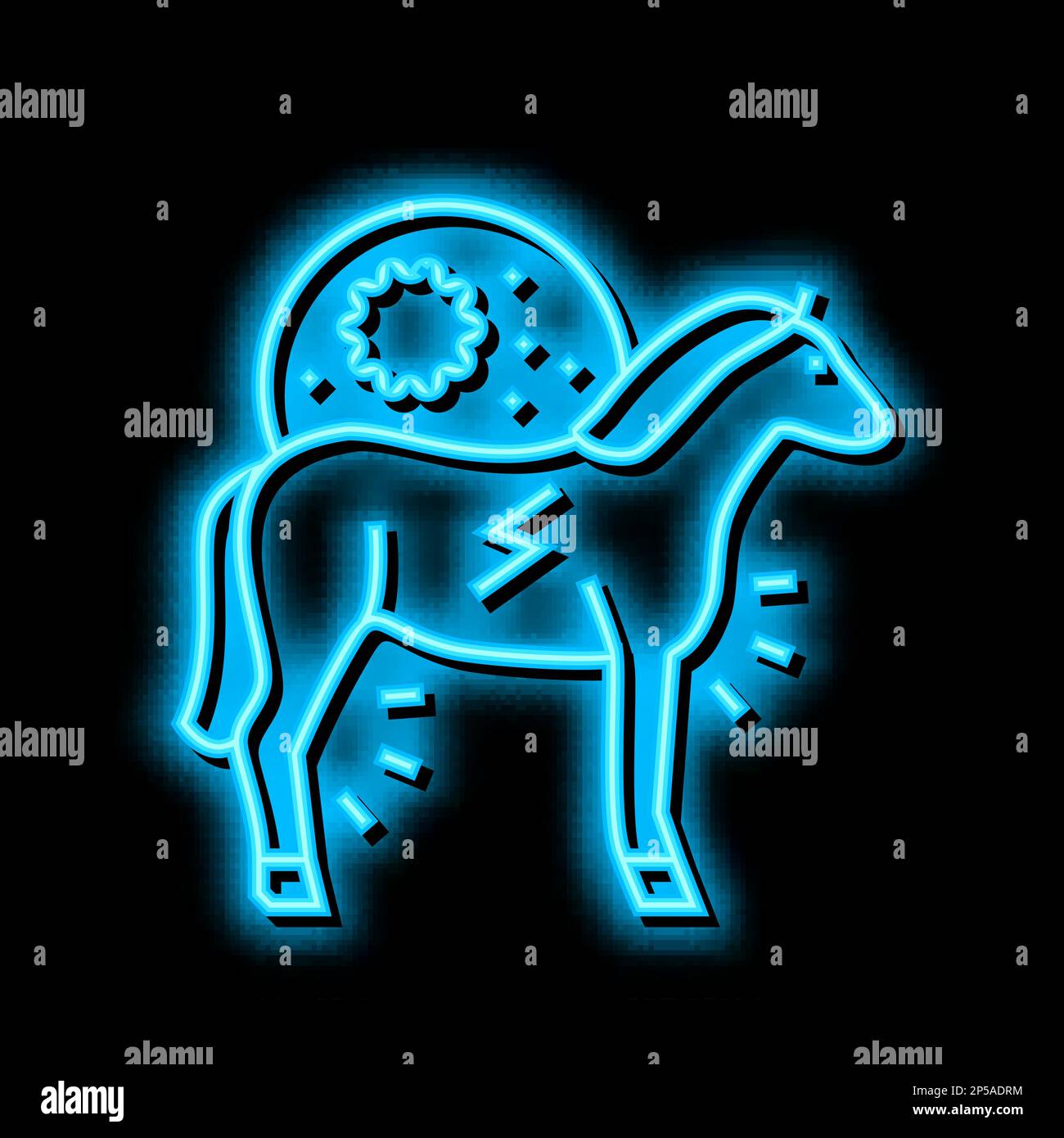 encephalitis-horse-neon-glow-icon-illustration-stock-vector-image-art
