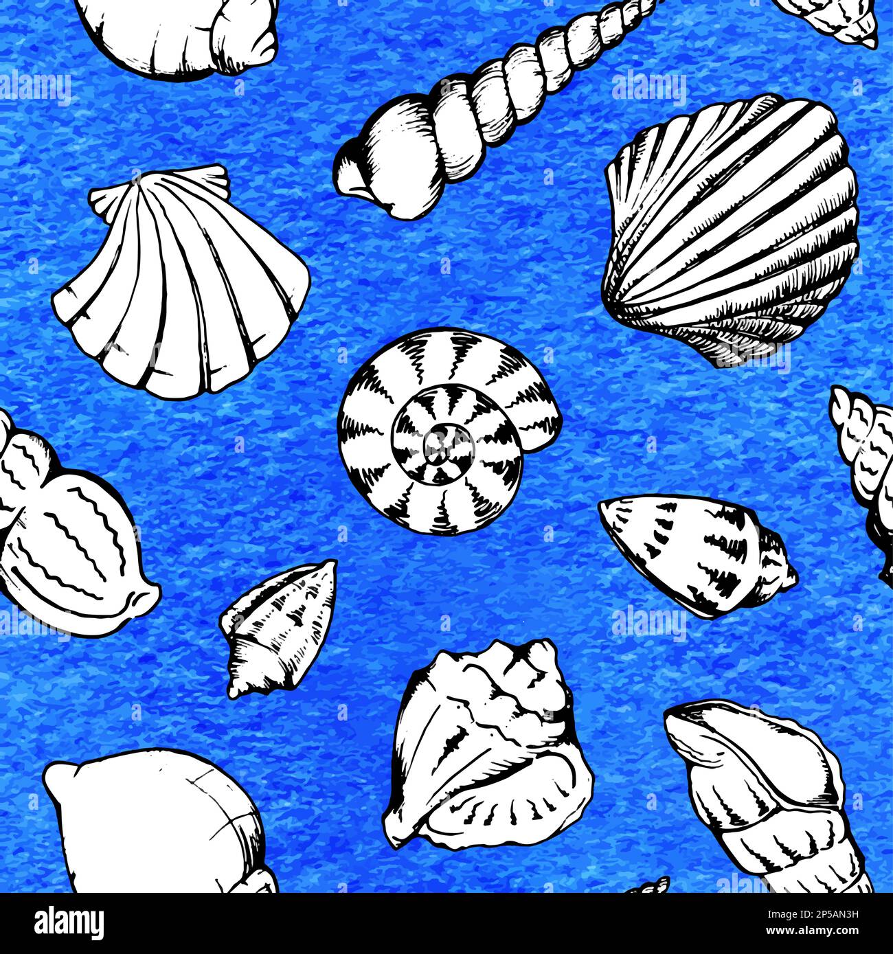Black and white sand and shells Stock Vector Images - Alamy