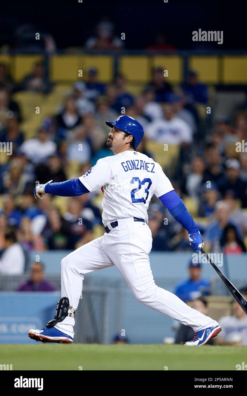 Adrian Gonzalez #23 of the Los Angeles Dodgers during a game