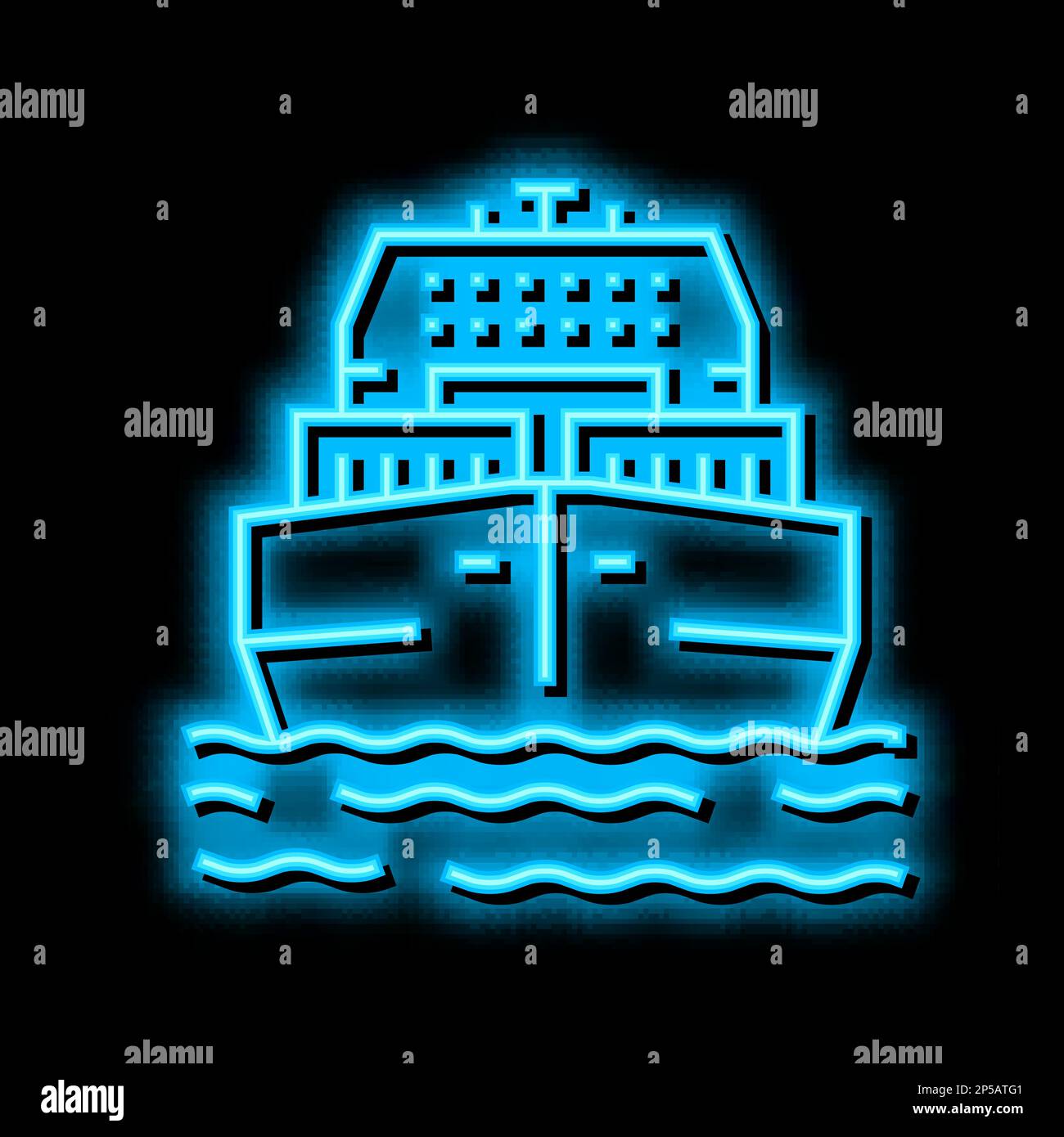 sea freight delivery neon glow icon illustration Stock Vector Image ...