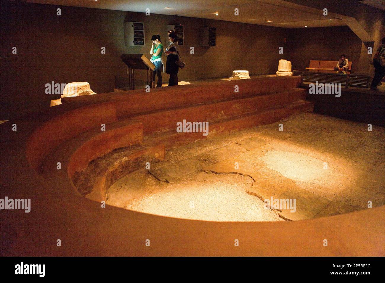 Zaragoza, Aragón, Spain:Museum of the Roman public baths Stock Photo