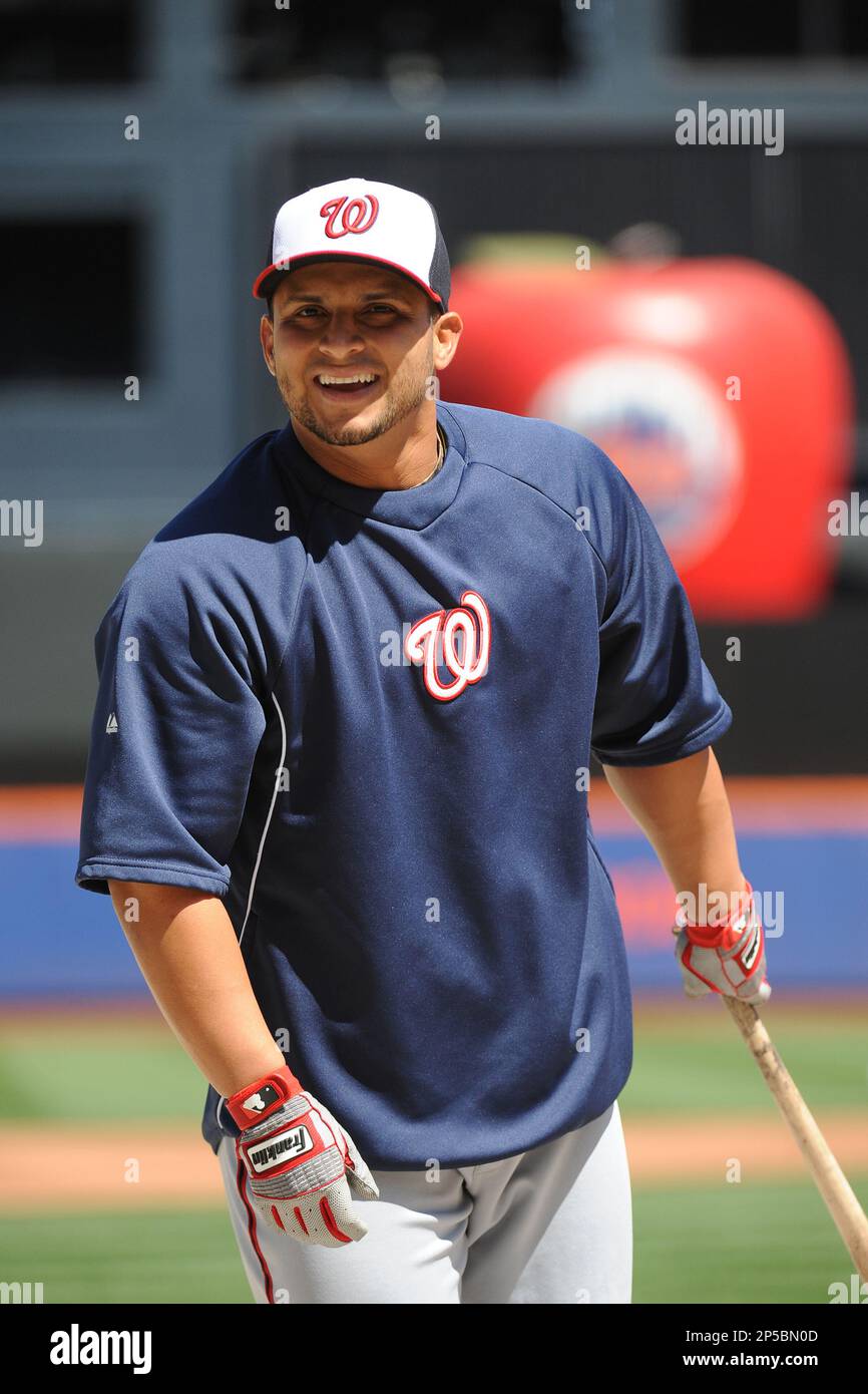 Washington Nationals catcher Jhonatan Solano (23) during game against the  New York Mets at Citi Field in Queens, New York; April 21, 2013. Mets  defeated Nationals 2-0. (AP Photo/Tomasso DeRosa Stock Photo - Alamy