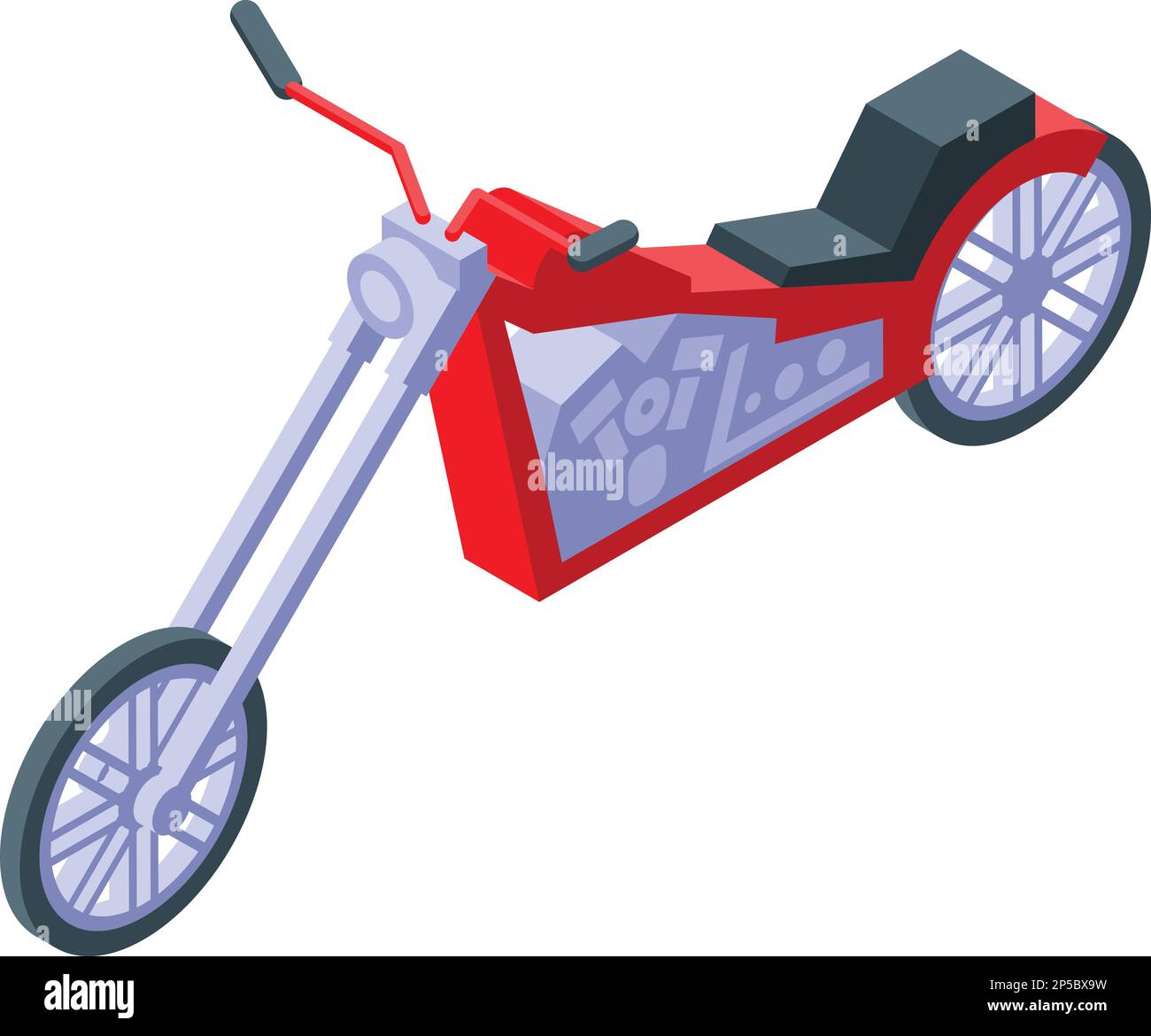 Chopper model icon isometric vector. Vehicle motor. Adventure shape ...