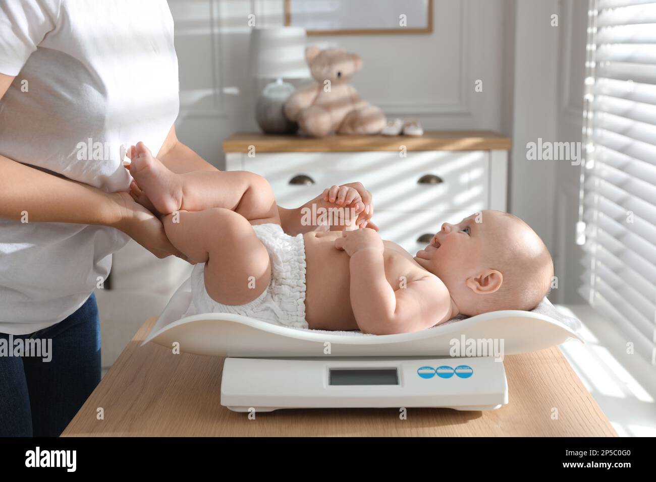 Weighing baby at home sales