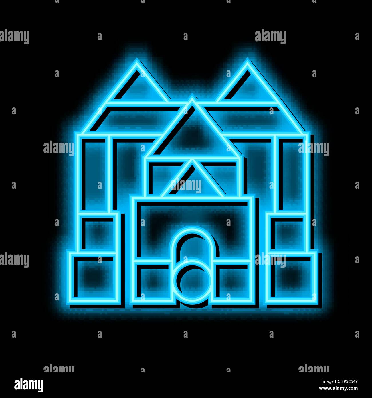 imaginative Play neon glow icon illustration Stock Vector Image & Art ...