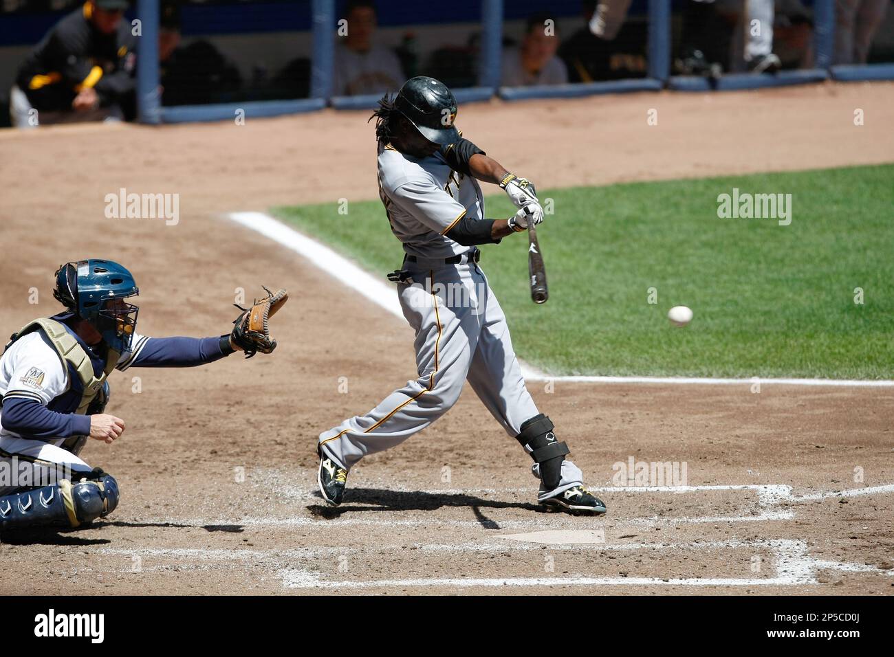 Milwaukee Brewers center fielder Carlos Gomez (27) during the game between  the Milwaukee Brewers and Chicago Cubs at Miller Park in Milwaukee,  Wisconsin. The Cubs defeated the Brewers 8-1. (Credit Image: ©