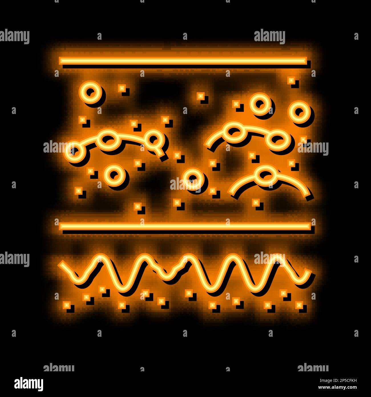 red spots rash skin neon glow icon illustration Stock Vector Image ...