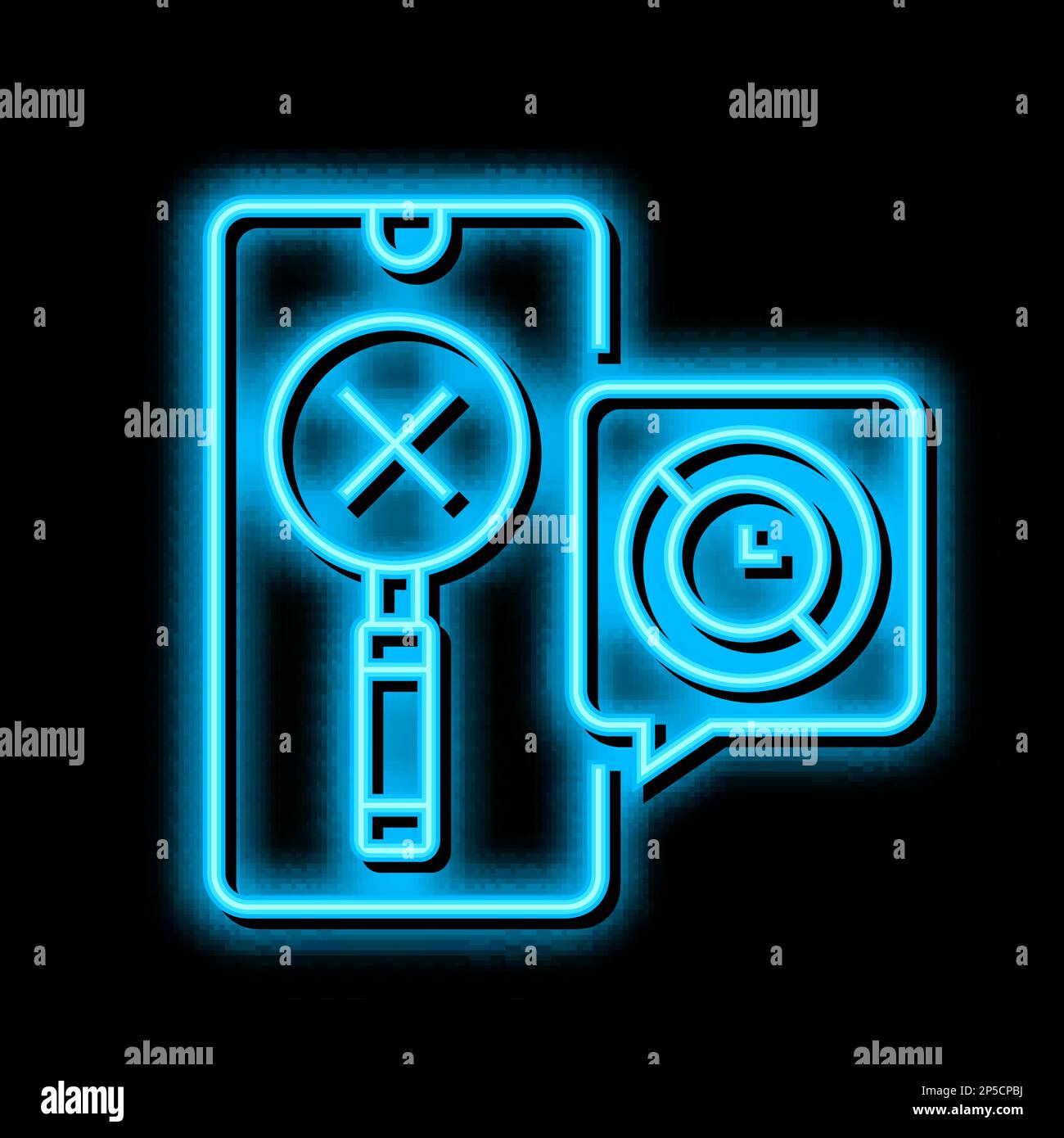 research ephemeral neon glow icon illustration Stock Vector Image & Art ...