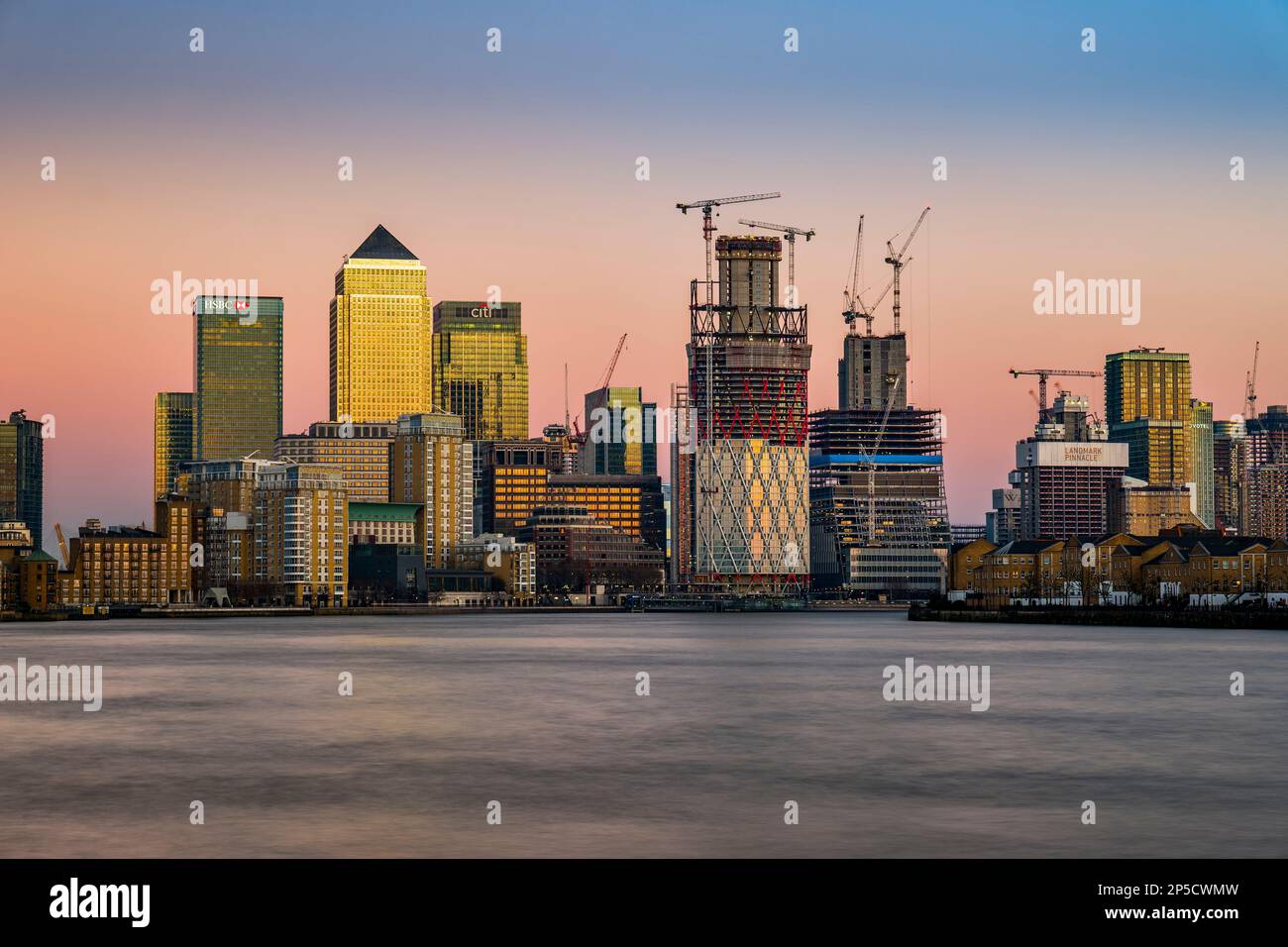 Canary Wharf City Skyline, London, England, UK Stock Photo - Alamy