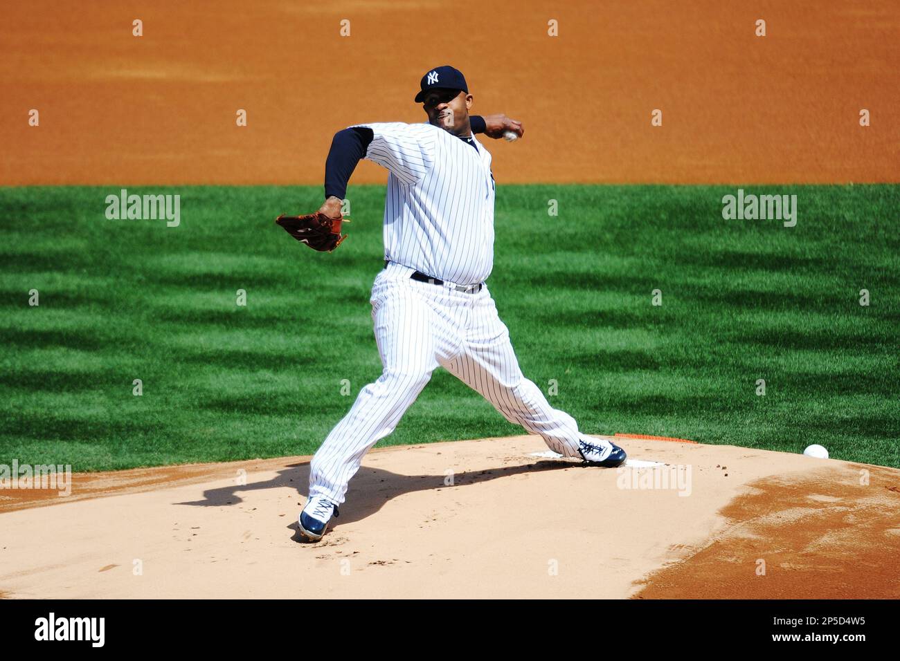 New York Yankees pitcher C.C. Sabathia (52) during game against the Boston RedSox at Yankee