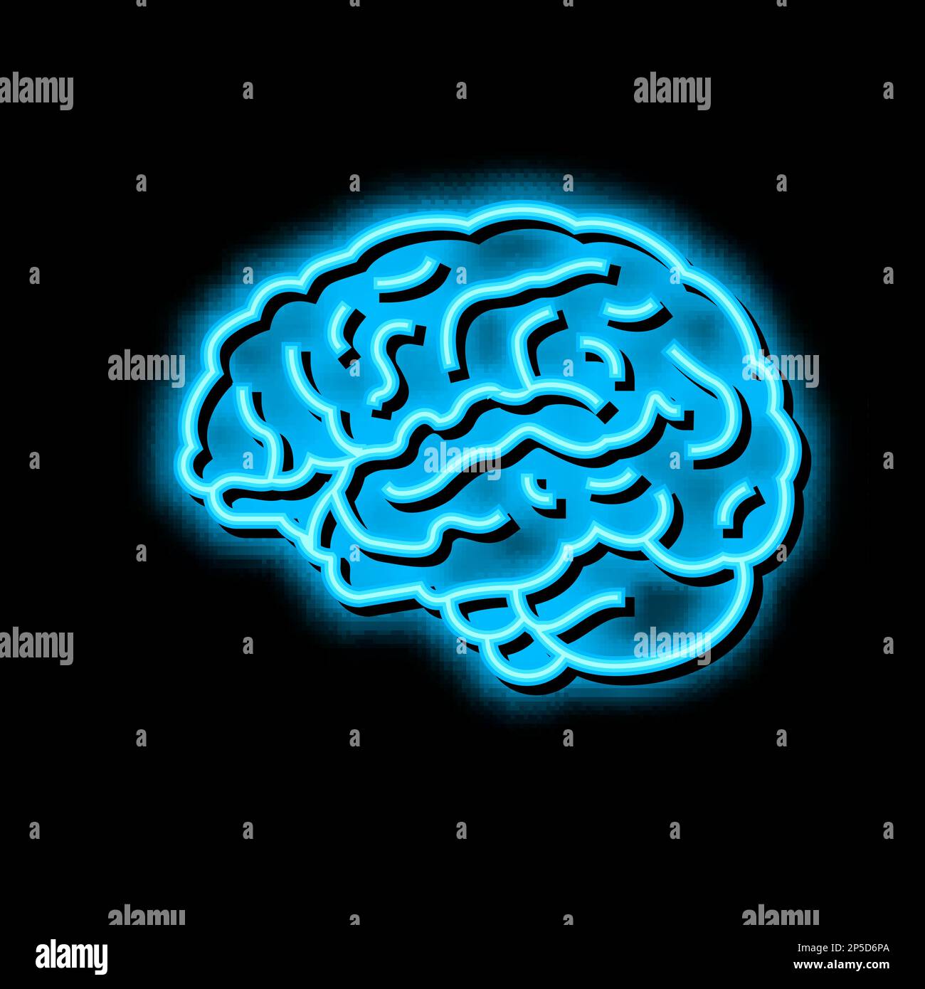 brain anatomy organ neon glow icon illustration Stock Vector Image ...