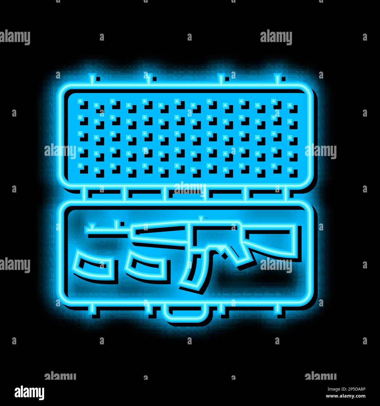 gun case neon glow icon illustration Stock Vector Image & Art - Alamy