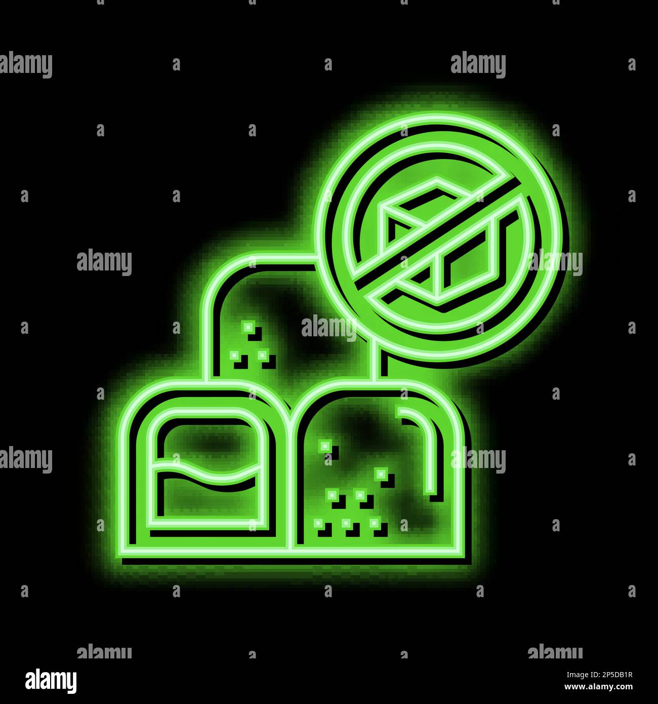 Sugar free chocolate candy neon glow icon illustration stock vector