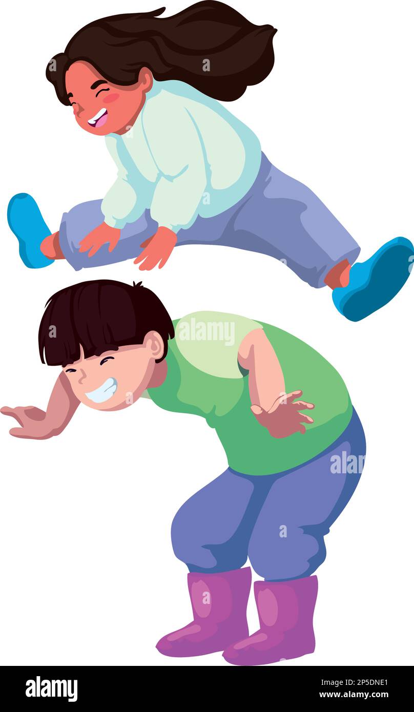happy kids playing Stock Vector Image & Art - Alamy