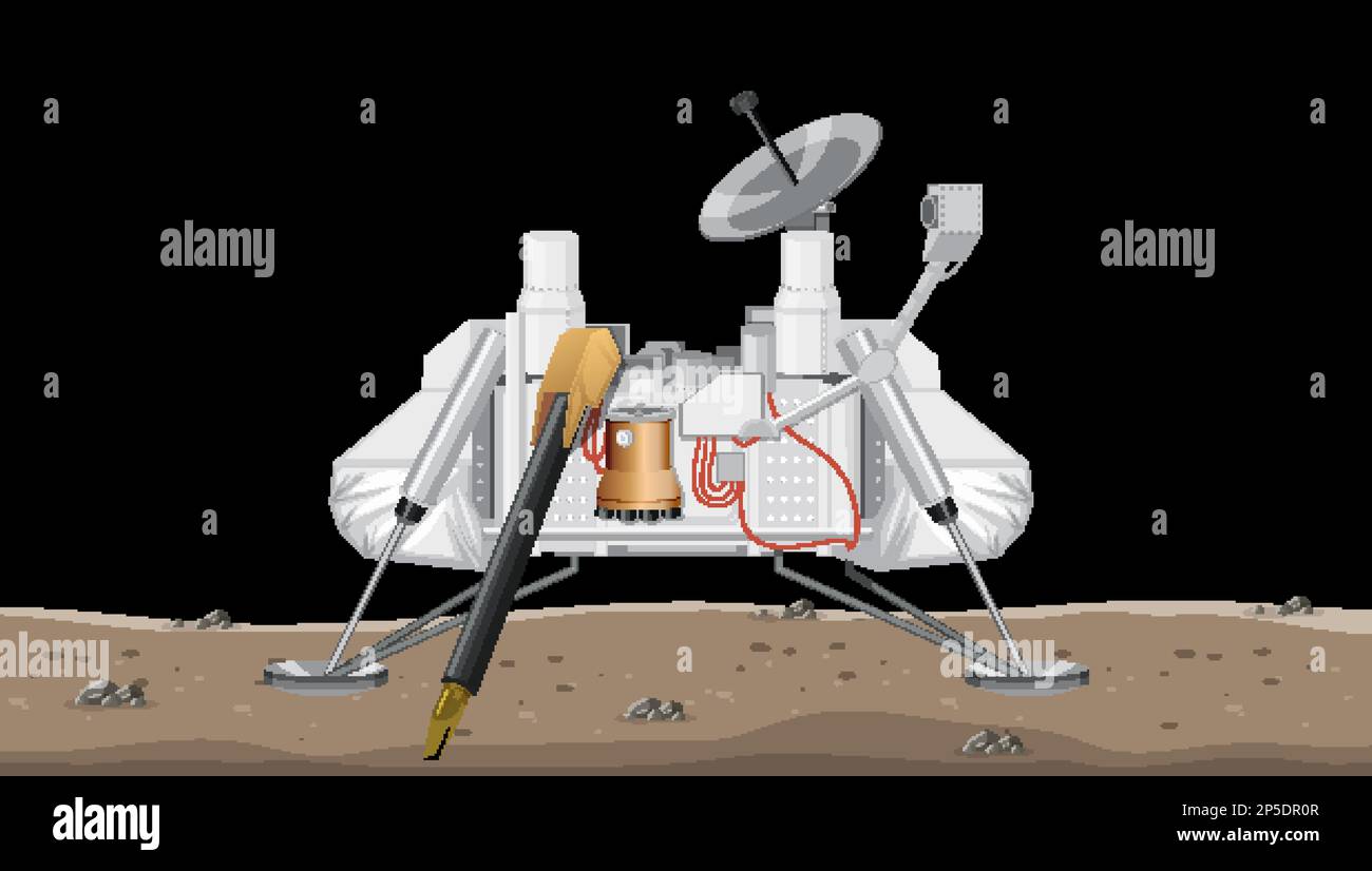 Viking 1 Spacecraft Vector illustration Stock Vector