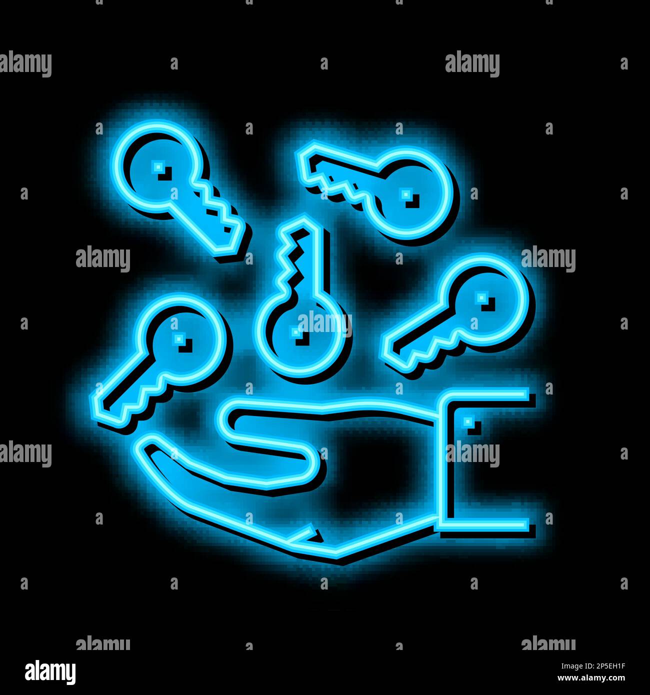 real estate buying neon glow icon illustration Stock Vector Image & Art ...