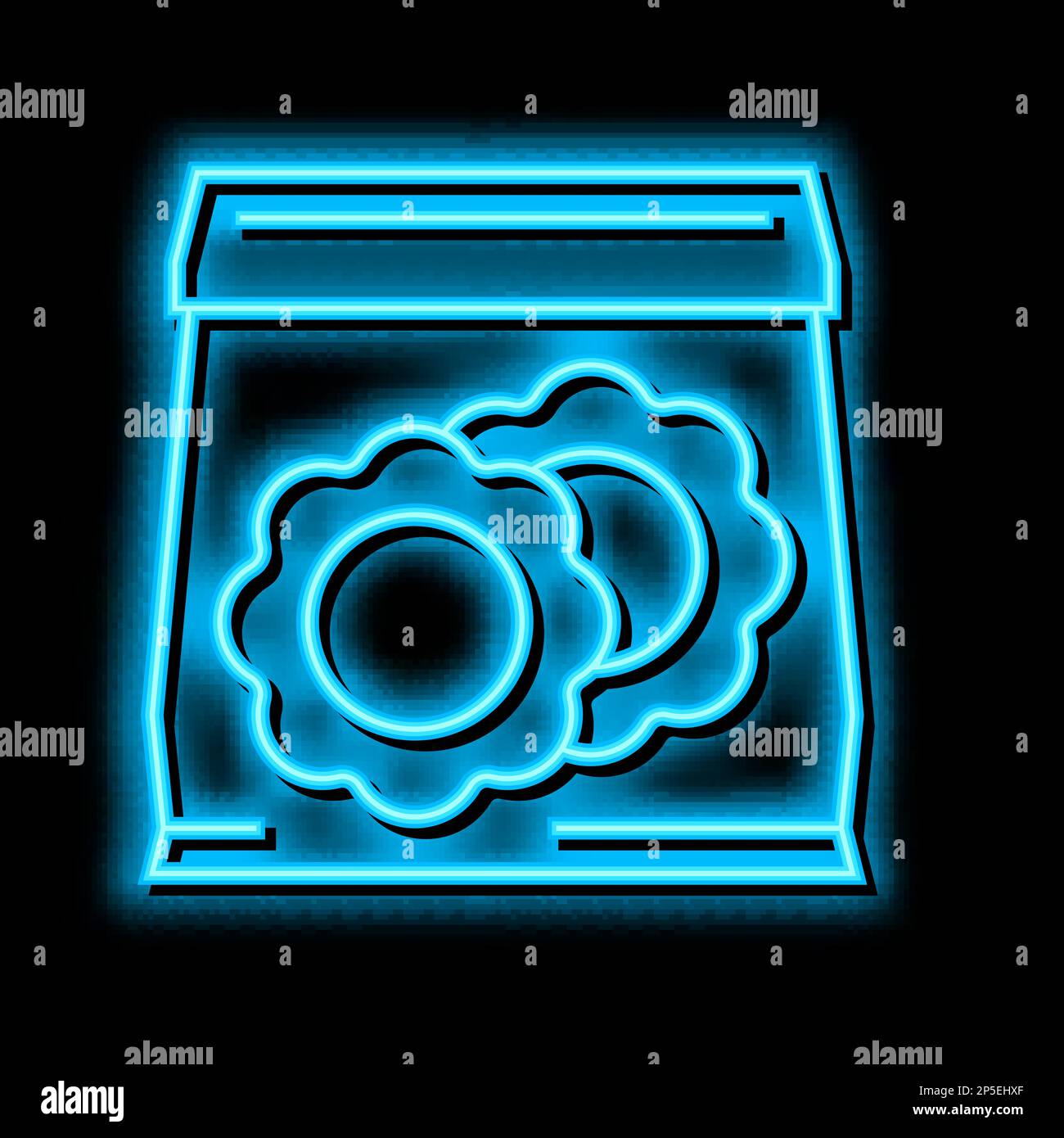 nipple protection solarium neon glow icon illustration Stock Vector