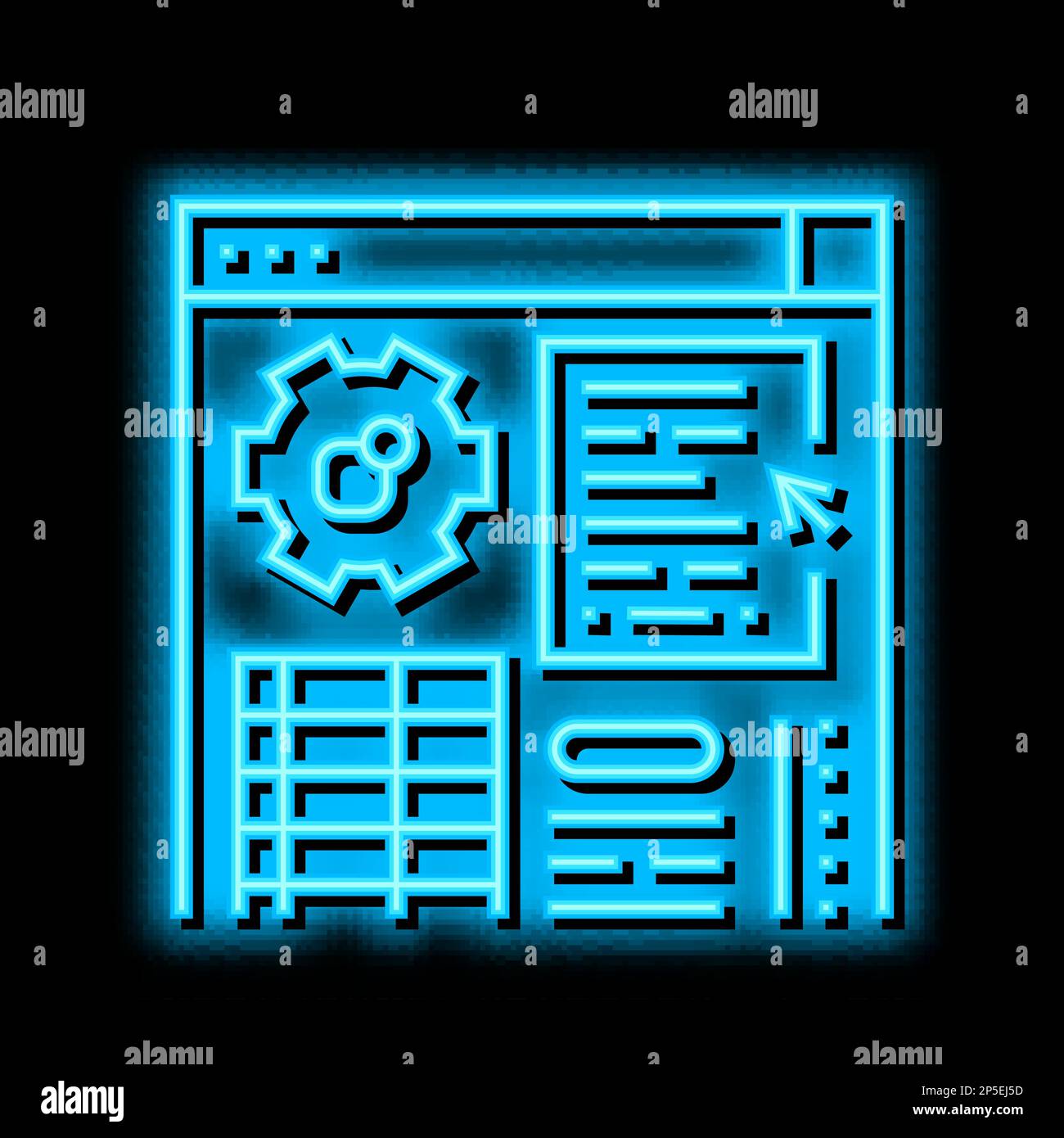 application erp neon glow icon illustration Stock Vector Image & Art ...