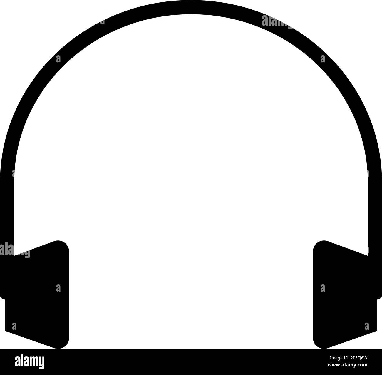 Simple headphone icon. Listening. Gamer. Editable vector. Stock Vector