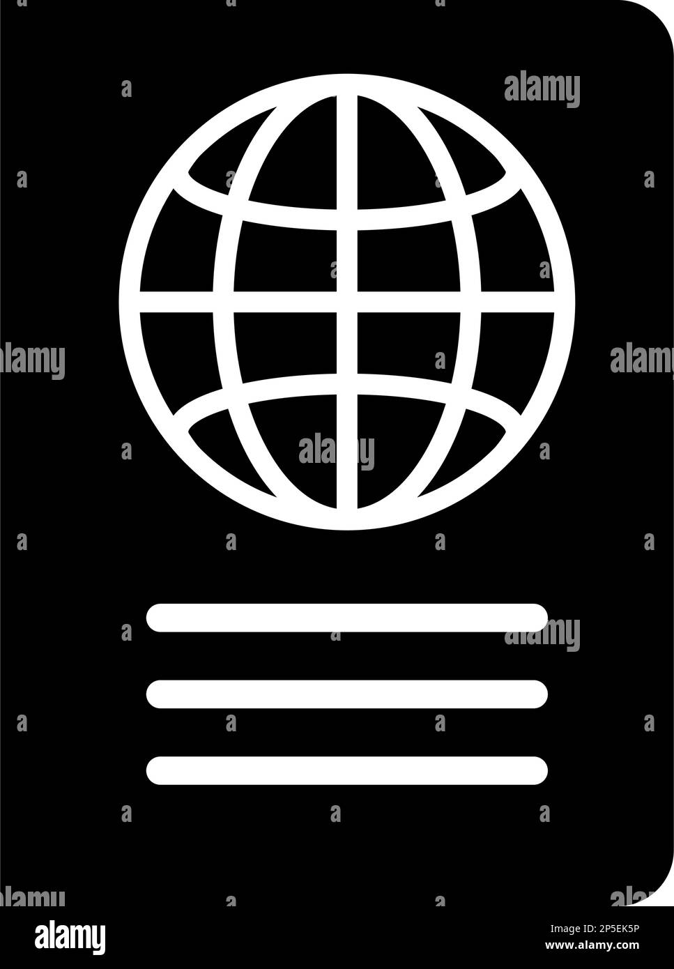 Passport silhouette icon. Belongings for international travel. Editable vector. Stock Vector