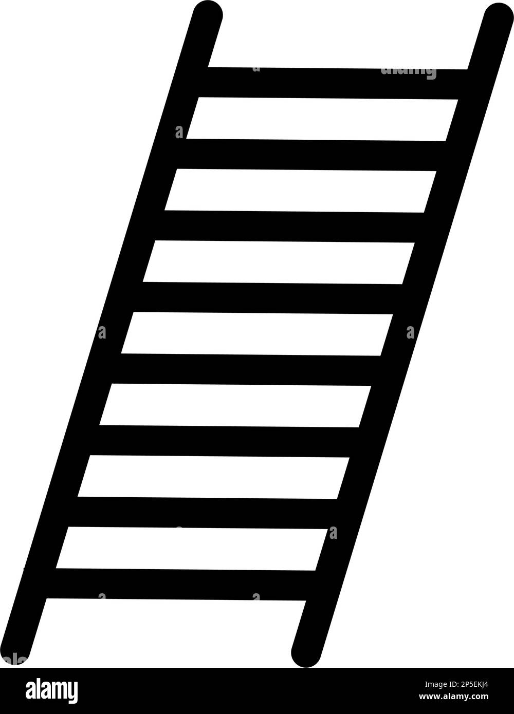 Ladder icon. Climbing the ladder. Editable vector. Stock Vector