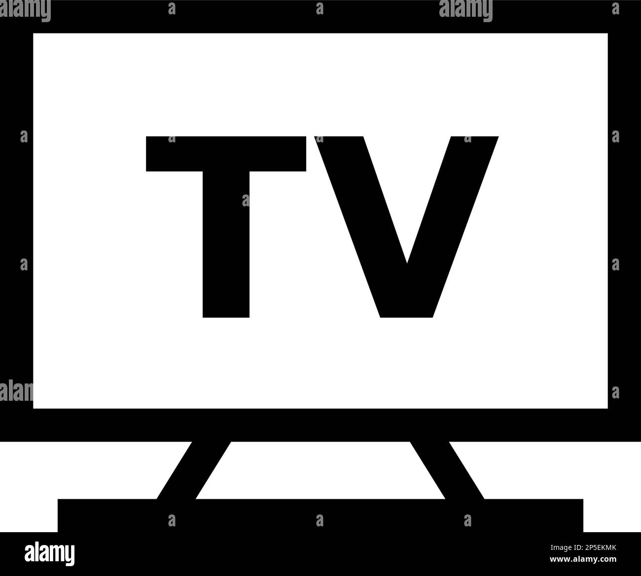 Simple television icon. TV. Editable vector. Stock Vector