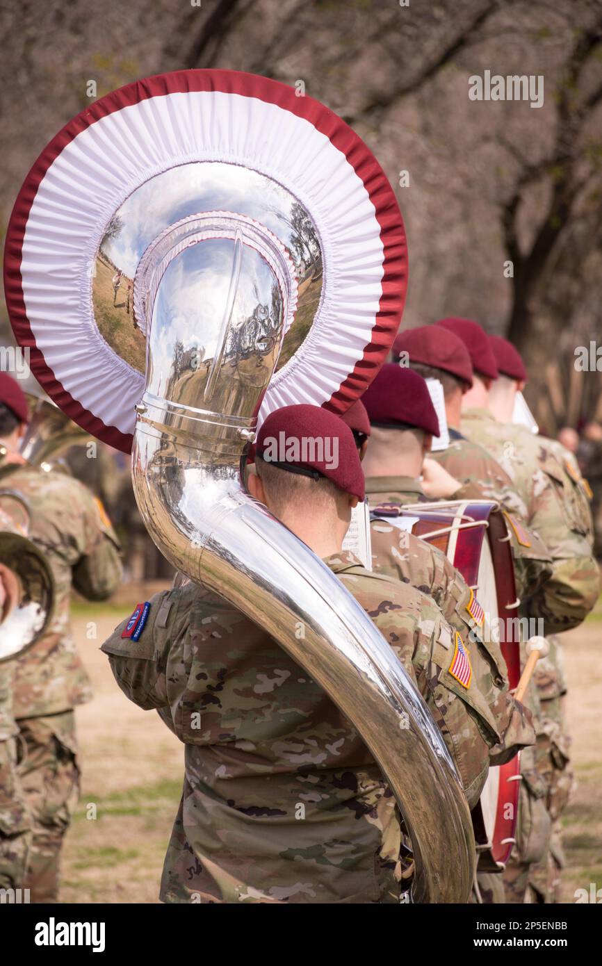 82nd Airborne Ceremonial Band on Stang Field, Fort Bragg, North