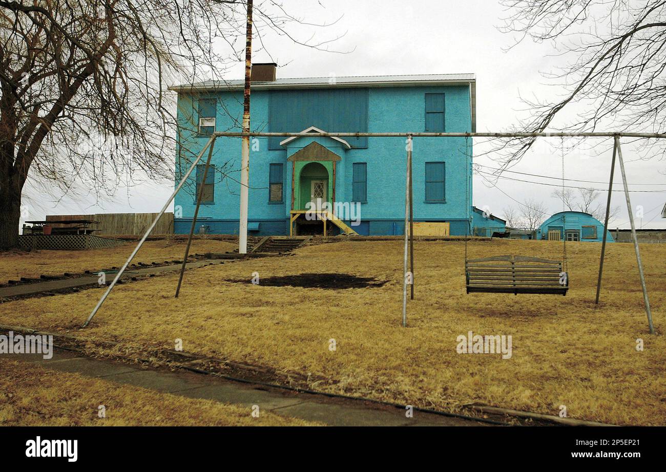 This Feb. 11, 2009 photo shows the former school and Quonset hut near