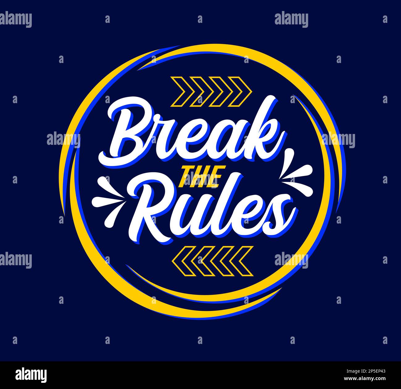 Break the rules, typography design vector illustration for t-shirt print Stock Vector