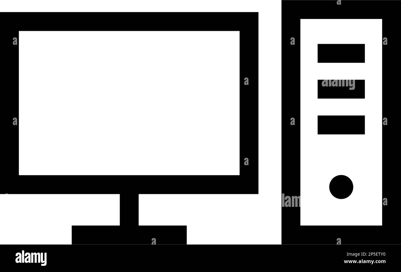 Computer and Server. Device. Editable vector Stock Vector Image & Art ...